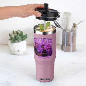 Funny Six Seven 6 7 Meme Flip Straw Tumbler The Mason 67 Kid Bootleg Gen Alpha Slang TS10 One Size: 30 oz Light Pink Print Your Wear