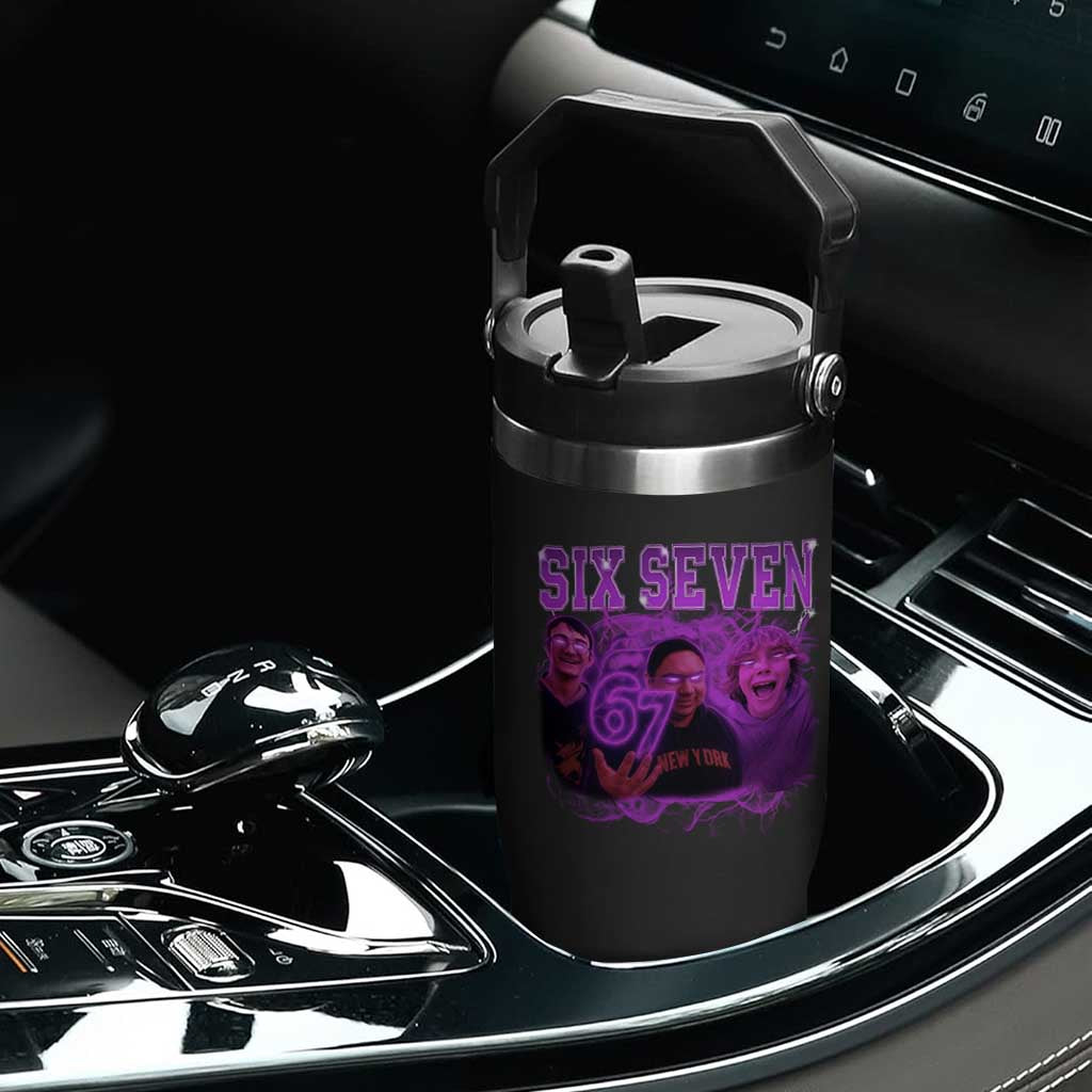 Funny Six Seven 6 7 Meme Flip Straw Tumbler The Mason 67 Kid Bootleg Gen Alpha Slang TS10 Print Your Wear
