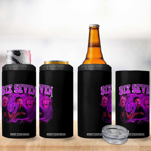 Funny Six Seven 6 7 Meme 4 in 1 Can Cooler Tumbler The Mason 67 Kid Bootleg Gen Alpha Slang TS10 Print Your Wear