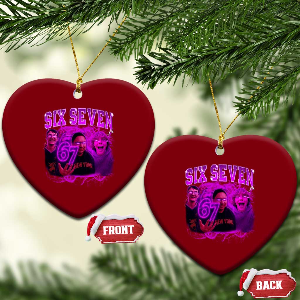Funny Six Seven 6 7 Meme Ceramic Ornament The Mason 67 Kid Bootleg Gen Alpha Slang TS10 Print Your Wear