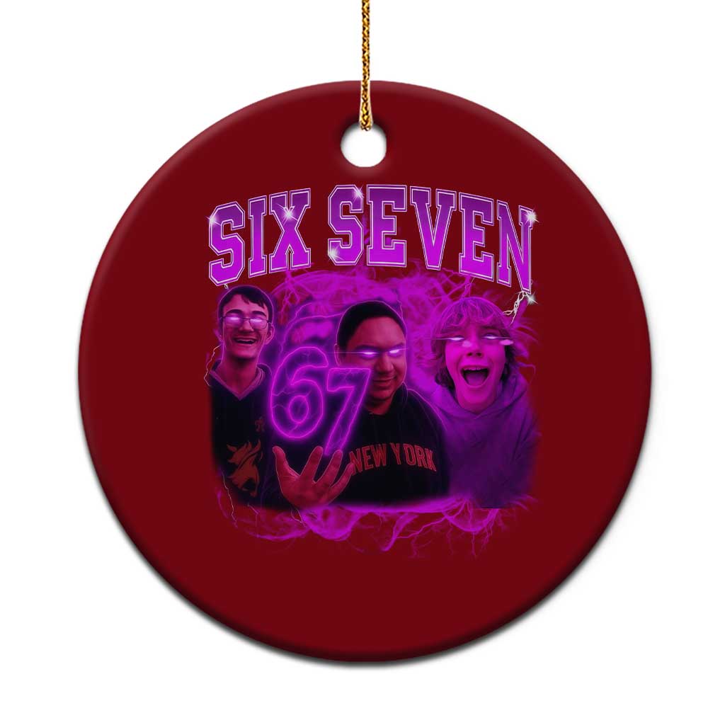 Funny Six Seven 6 7 Meme Ceramic Ornament The Mason 67 Kid Bootleg Gen Alpha Slang TS10 1pc Red Print Your Wear