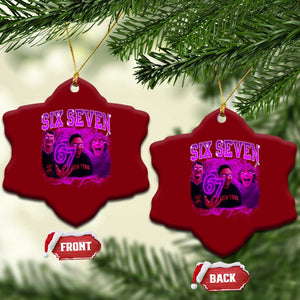 Funny Six Seven 6 7 Meme Ceramic Ornament The Mason 67 Kid Bootleg Gen Alpha Slang TS10 Print Your Wear