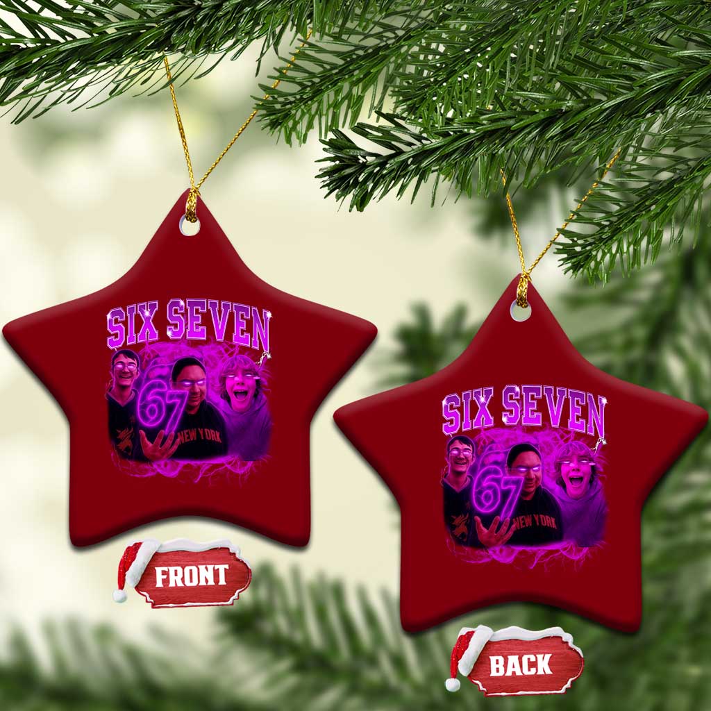 Funny Six Seven 6 7 Meme Ceramic Ornament The Mason 67 Kid Bootleg Gen Alpha Slang TS10 Print Your Wear