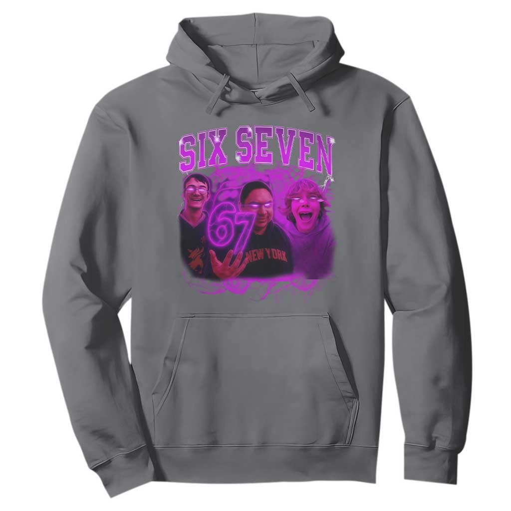 Funny Six Seven 6 7 Meme Hoodie The Mason 67 Kid Bootleg Gen Alpha Slang TS10 Charcoal Print Your Wear
