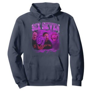 Funny Six Seven 6 7 Meme Hoodie The Mason 67 Kid Bootleg Gen Alpha Slang TS10 Navy Print Your Wear