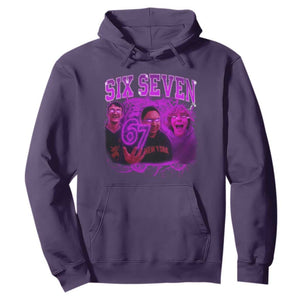 Funny Six Seven 6 7 Meme Hoodie The Mason 67 Kid Bootleg Gen Alpha Slang TS10 Purple Print Your Wear