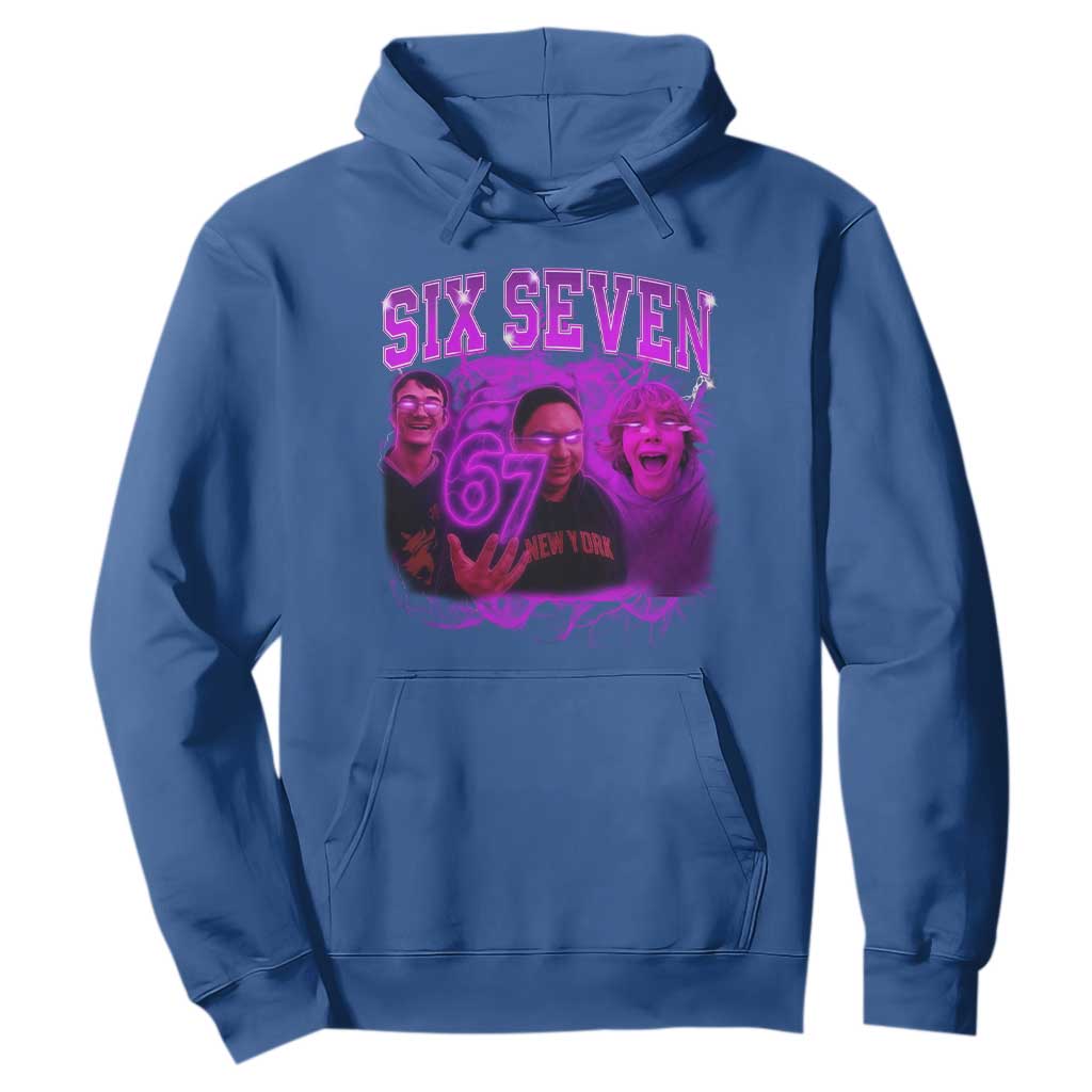 Funny Six Seven 6 7 Meme Hoodie The Mason 67 Kid Bootleg Gen Alpha Slang TS10 Royal Blue Print Your Wear