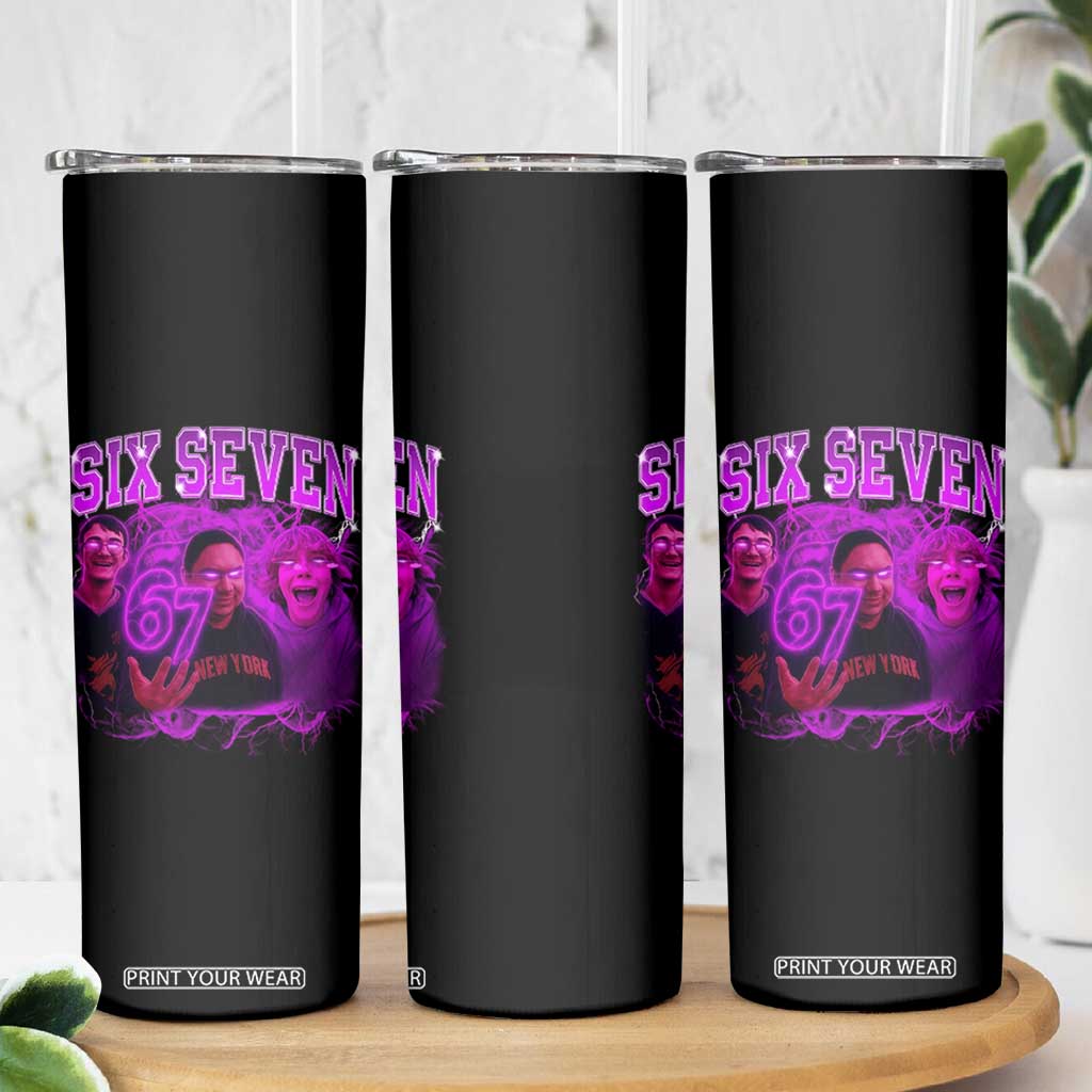 Funny Six Seven 6 7 Meme Skinny Tumbler The Mason 67 Kid Bootleg Gen Alpha Slang TS10 Print Your Wear