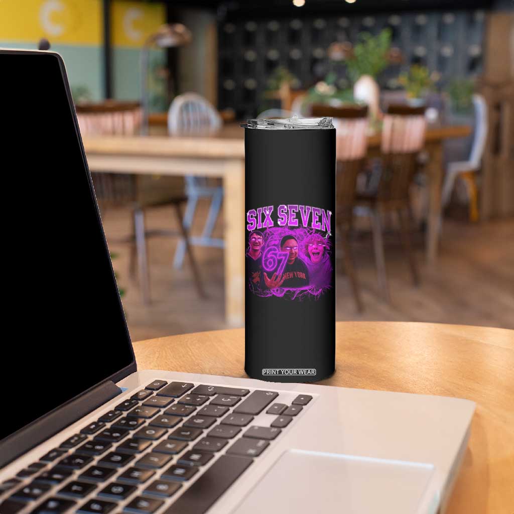 Funny Six Seven 6 7 Meme Skinny Tumbler The Mason 67 Kid Bootleg Gen Alpha Slang TS10 Print Your Wear