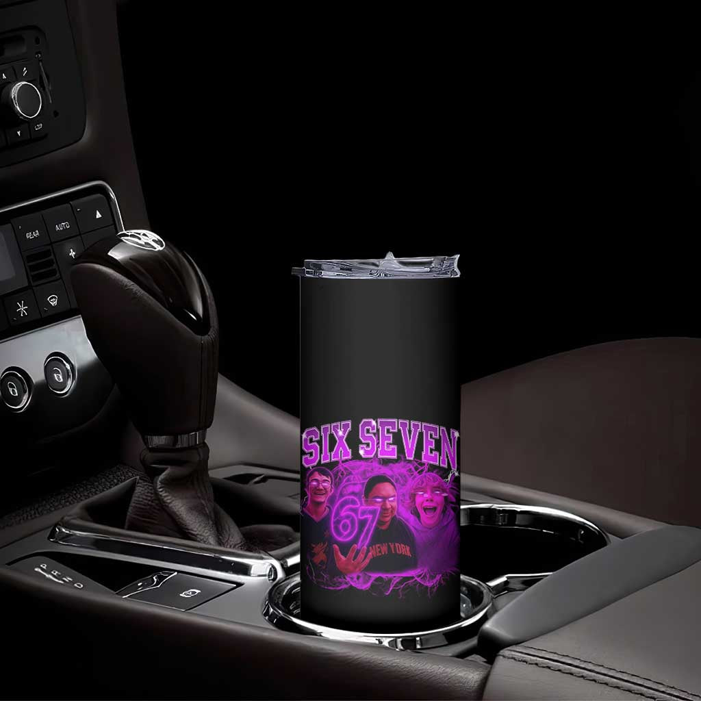 Funny Six Seven 6 7 Meme Skinny Tumbler The Mason 67 Kid Bootleg Gen Alpha Slang TS10 Print Your Wear