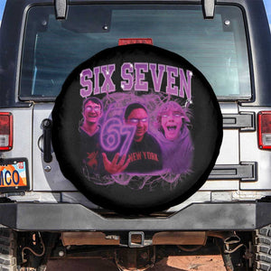 Funny Six Seven 6 7 Meme Spare Tire Cover The Mason 67 Kid Bootleg Gen Alpha Slang TS10 No hole Black Print Your Wear