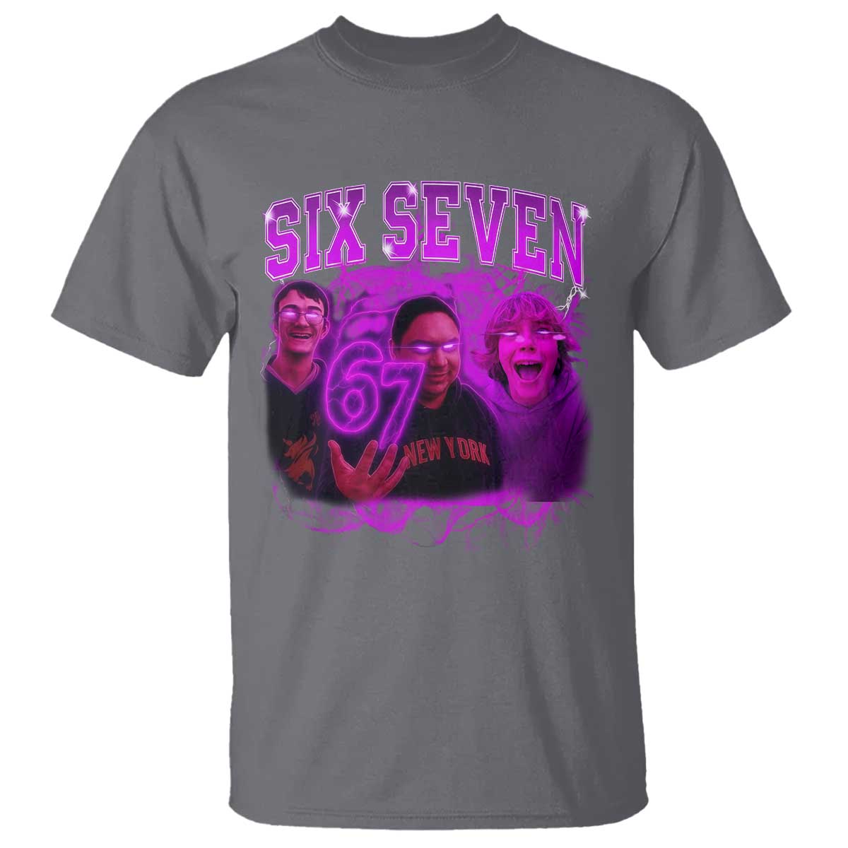 Funny Six Seven 6 7 Meme T Shirt The Mason 67 Kid Bootleg Gen Alpha Slang TS10 Charcoal Print Your Wear