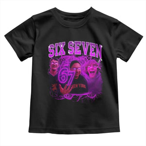 Funny Six Seven 6 7 Meme Toddler T Shirt The Mason 67 Kid Bootleg Gen Alpha Slang TS10 Black Print Your Wear