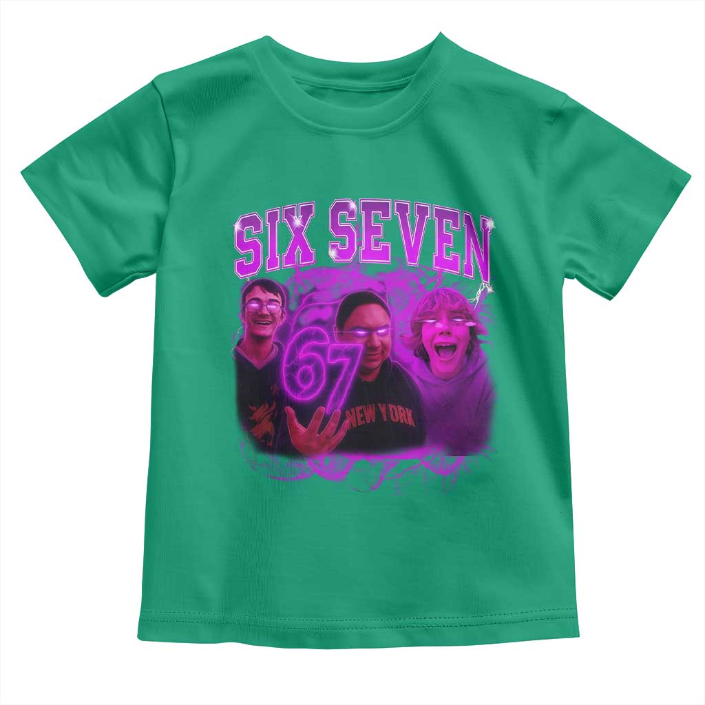 Funny Six Seven 6 7 Meme Toddler T Shirt The Mason 67 Kid Bootleg Gen Alpha Slang TS10 Irish Green Print Your Wear