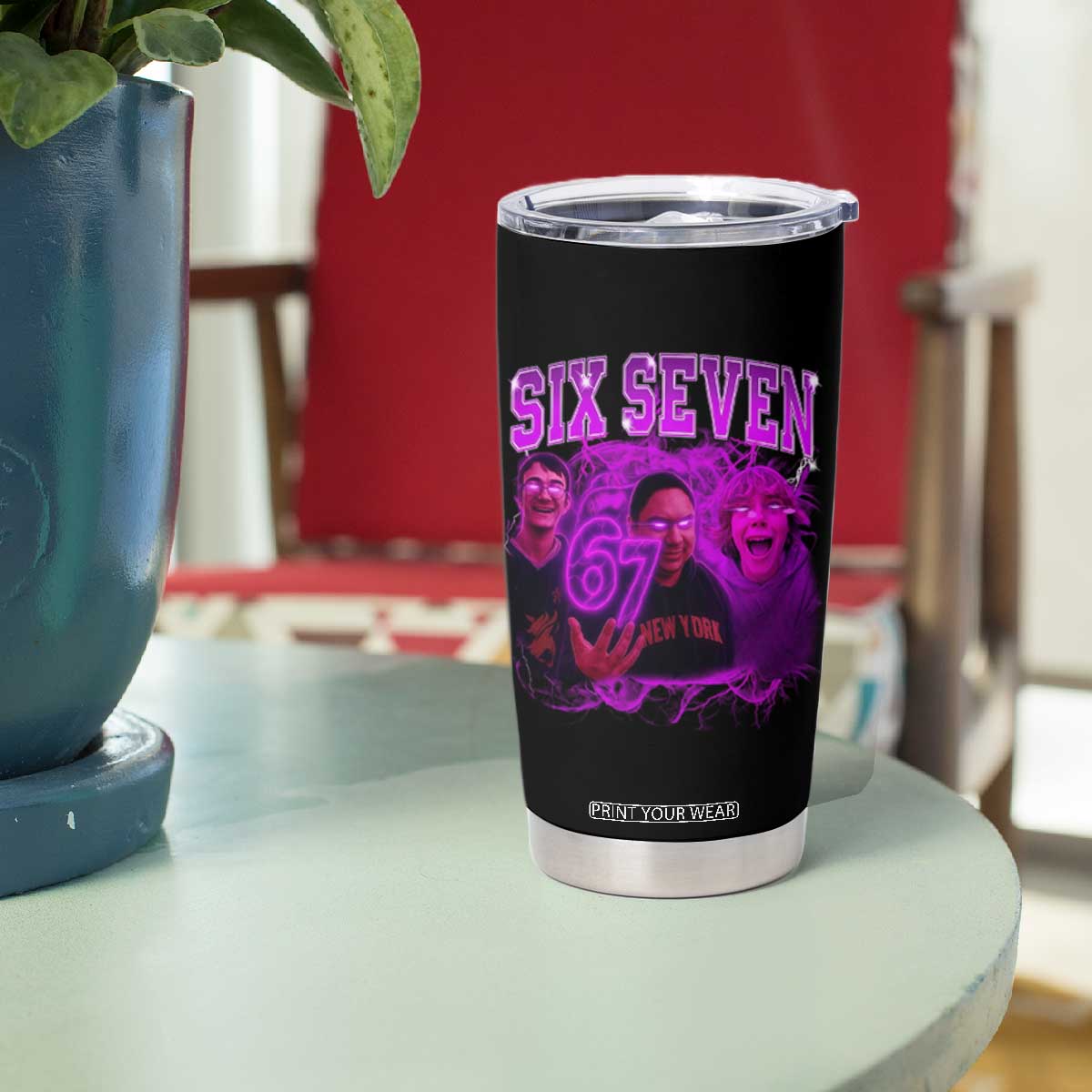 Funny Six Seven 6 7 Meme Tumbler Cup The Mason 67 Kid Bootleg Gen Alpha Slang TS10 Print Your Wear