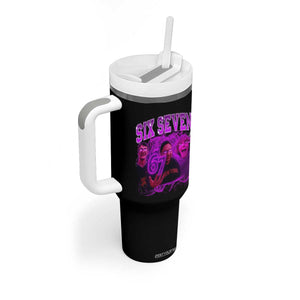 Funny Six Seven 6 7 Meme Tumbler With Handle The Mason 67 Kid Bootleg Gen Alpha Slang TS10 Print Your Wear