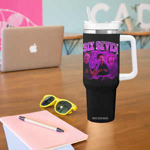 Funny Six Seven 6 7 Meme Tumbler With Handle The Mason 67 Kid Bootleg Gen Alpha Slang TS10 Print Your Wear