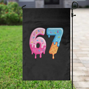 67 Ice Cream Drip Meme Garden Flag Funny Six Seven Gen Alpha Slang TS10 Print Your Wear
