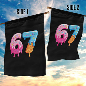 67 Ice Cream Drip Meme Garden Flag Funny Six Seven Gen Alpha Slang TS10 Print Your Wear