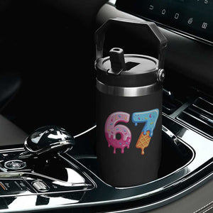 67 Ice Cream Drip Meme Flip Straw Tumbler Funny Six Seven Gen Alpha Slang TS10 Print Your Wear