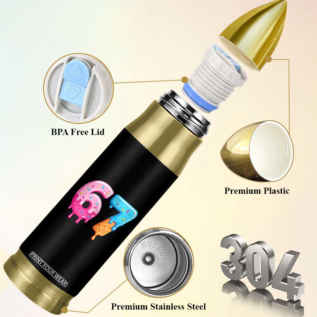 67 Ice Cream Drip Meme Bullet Tumbler Funny Six Seven Gen Alpha Slang TS10 Print Your Wear