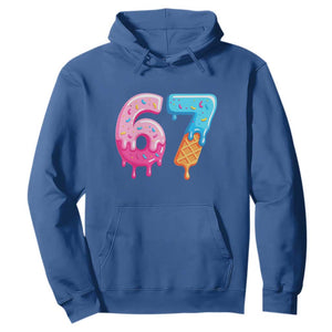 67 Ice Cream Drip Meme Hoodie Funny Six Seven Gen Alpha Slang TS10 Royal Blue Print Your Wear