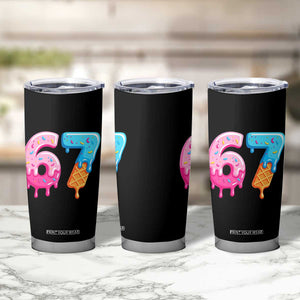 67 Ice Cream Drip Meme Tumbler Cup Funny Six Seven Gen Alpha Slang TS10 Print Your Wear