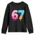 67 Ice Cream Drip Meme Youth Sweatshirt Funny Six Seven Gen Alpha Slang TS10 Black Print Your Wear