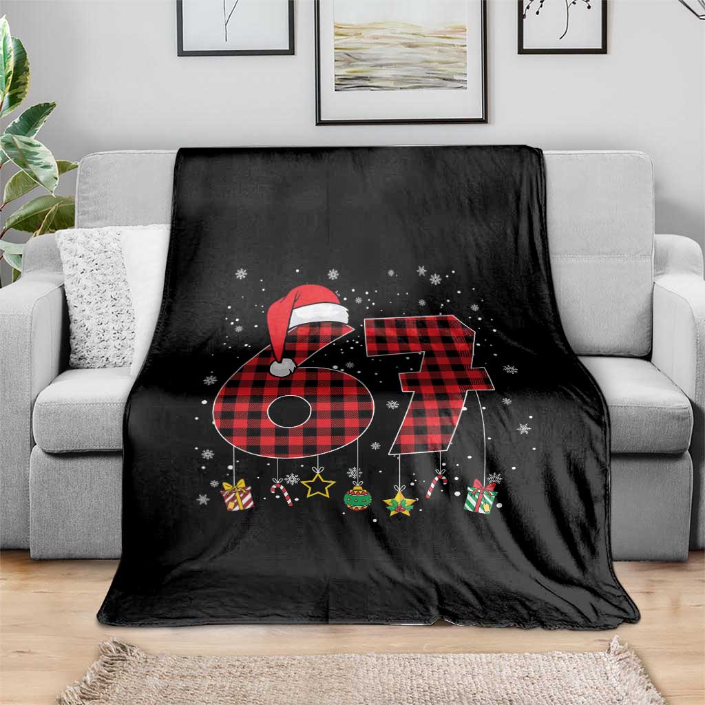 67 Christmas Throw Blanket Funny Six Seven 6 7 Meme Gen Alpha Slang TS10 Print Your Wear
