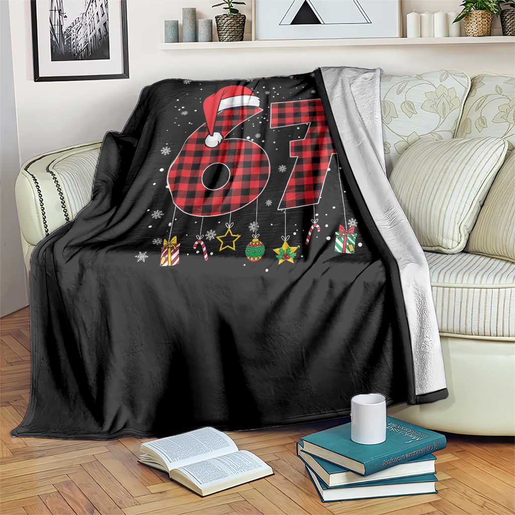 67 Christmas Throw Blanket Funny Six Seven 6 7 Meme Gen Alpha Slang TS10 Print Your Wear