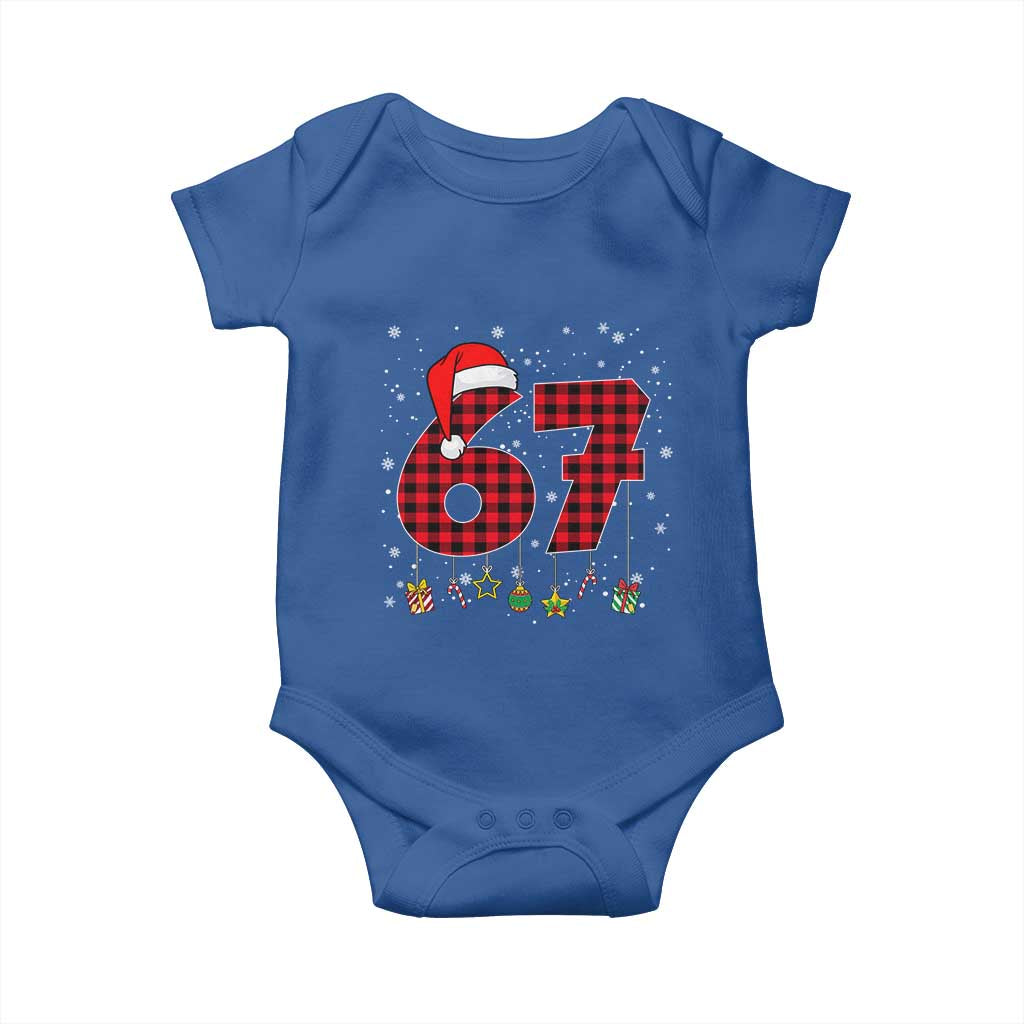 67 Christmas Baby Onesie Funny Six Seven 6 7 Meme Gen Alpha Slang TS10 Royal Blue Print Your Wear