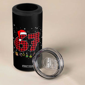 67 Christmas 4 in 1 Can Cooler Tumbler Funny Six Seven 6 7 Meme Gen Alpha Slang TS10 Print Your Wear