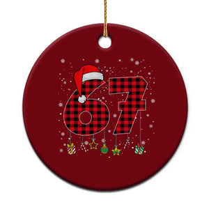67 Christmas Ceramic Ornament Funny Six Seven 6 7 Meme Gen Alpha Slang TS10 1pc Red Print Your Wear