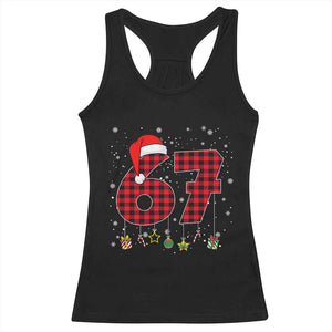 67 Christmas Racerback Tank Top Funny Six Seven 6 7 Meme Gen Alpha Slang TS10 Black Print Your Wear
