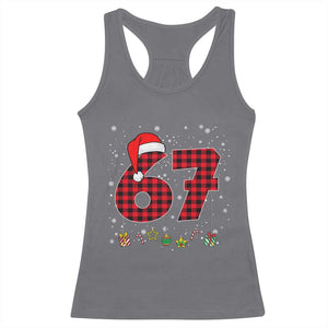 67 Christmas Racerback Tank Top Funny Six Seven 6 7 Meme Gen Alpha Slang TS10 Charcoal Print Your Wear