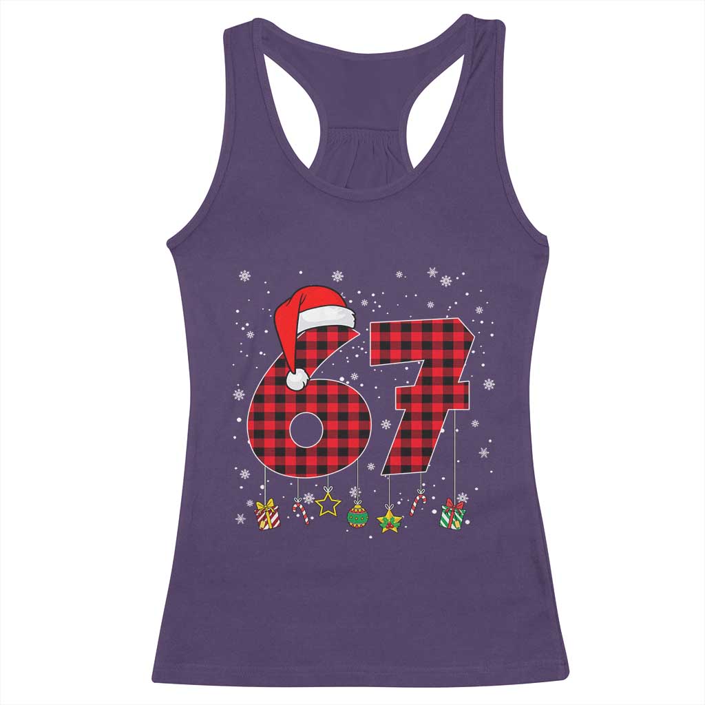 67 Christmas Racerback Tank Top Funny Six Seven 6 7 Meme Gen Alpha Slang TS10 Purple Print Your Wear