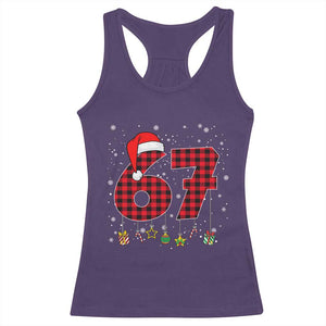 67 Christmas Racerback Tank Top Funny Six Seven 6 7 Meme Gen Alpha Slang TS10 Purple Print Your Wear