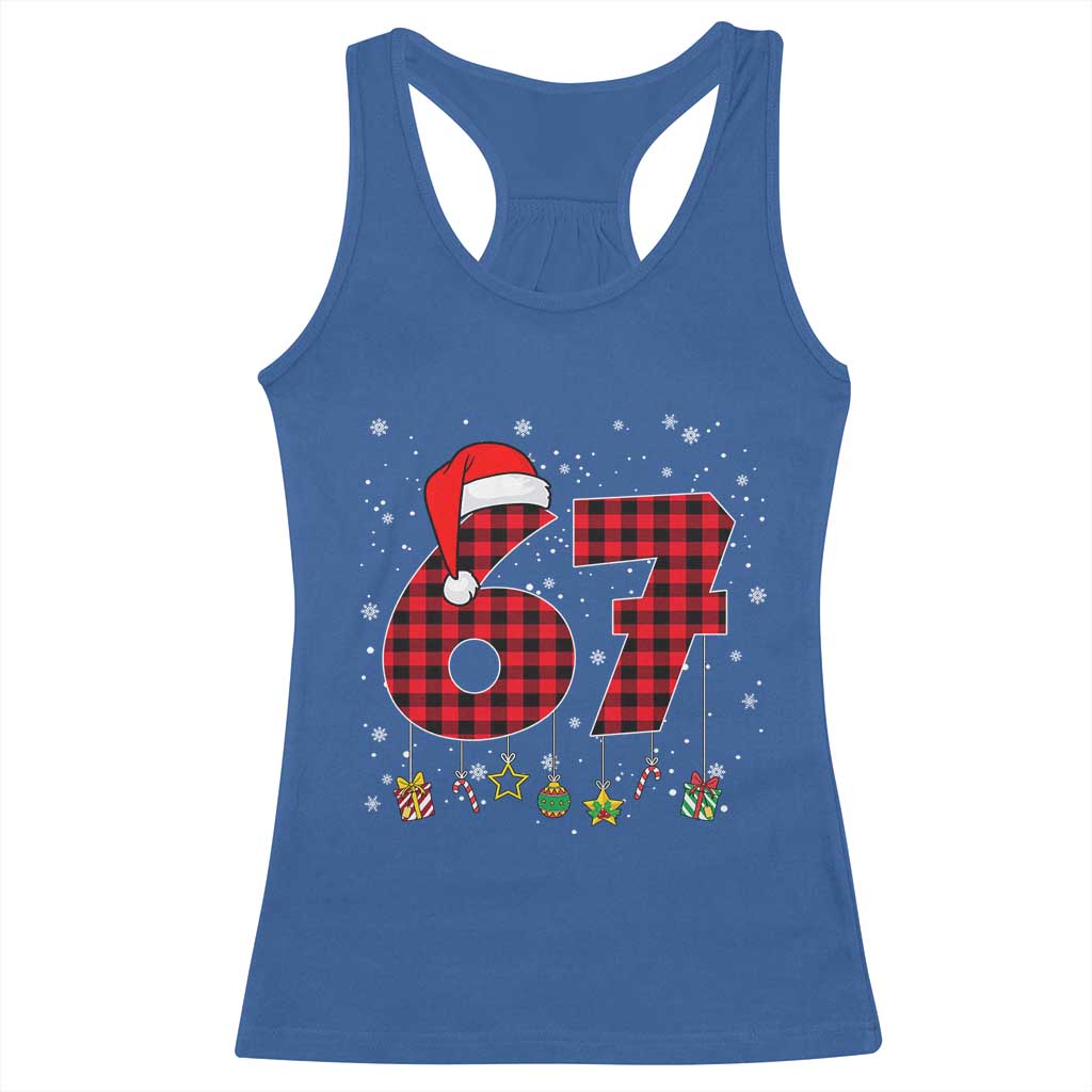 67 Christmas Racerback Tank Top Funny Six Seven 6 7 Meme Gen Alpha Slang TS10 Royal Blue Print Your Wear