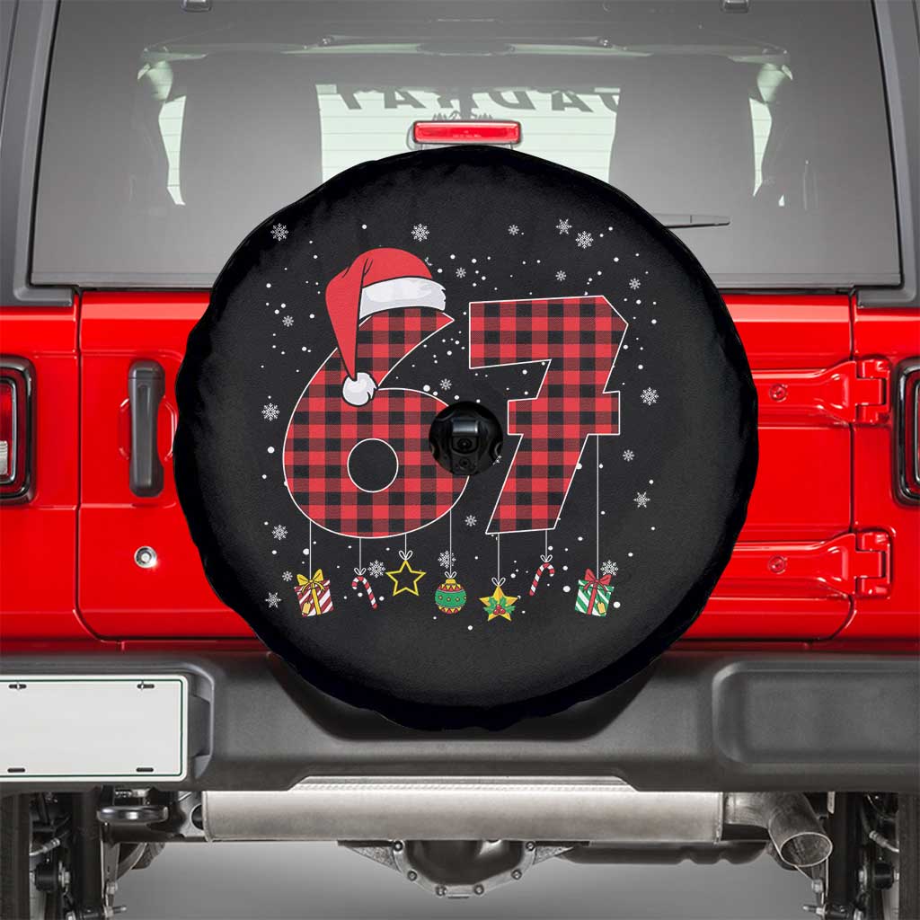 67 Christmas Spare Tire Cover Funny Six Seven 6 7 Meme Gen Alpha Slang TS10 Black Print Your Wear
