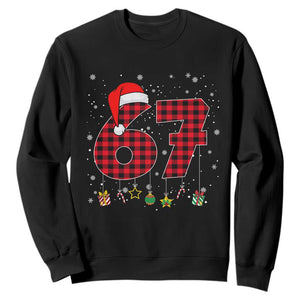 67 Christmas Sweatshirt Funny Six Seven 6 7 Meme Gen Alpha Slang TS10 Black Print Your Wear