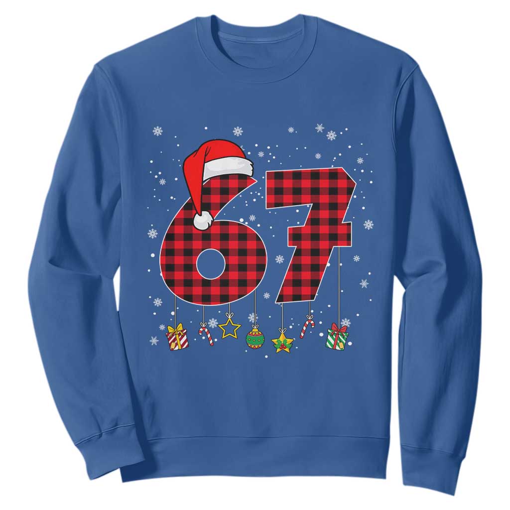 67 Christmas Sweatshirt Funny Six Seven 6 7 Meme Gen Alpha Slang TS10 Royal Blue Print Your Wear