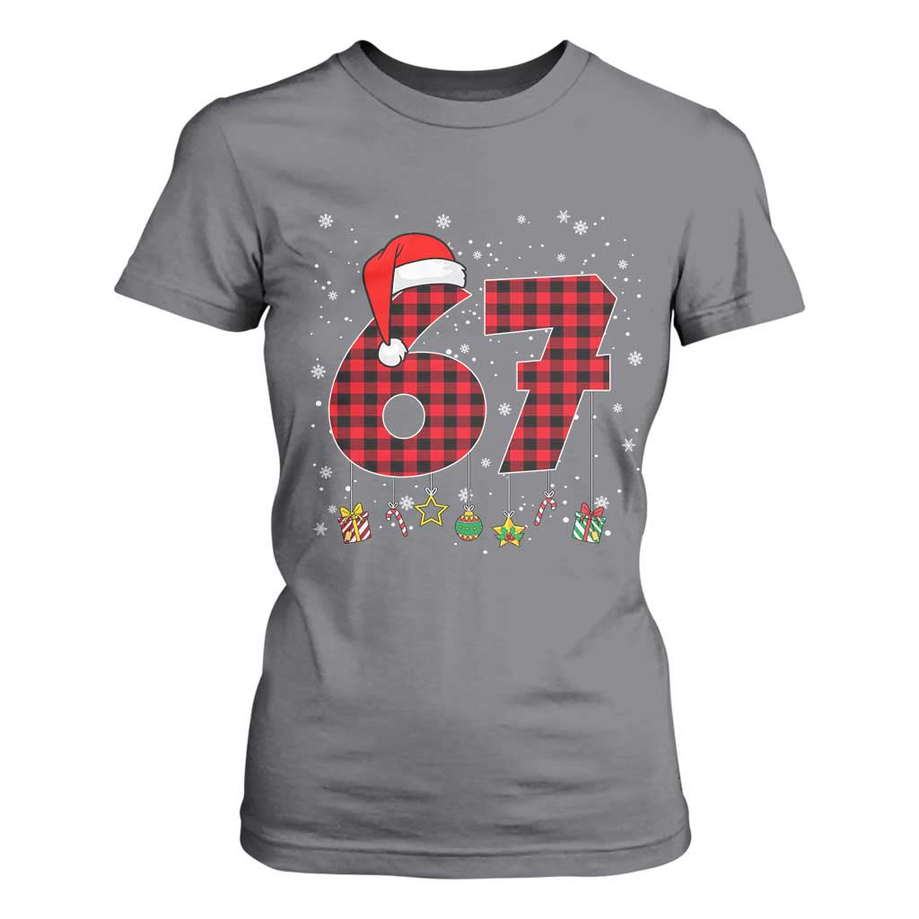 67 Christmas T Shirt For Women Funny Six Seven 6 7 Meme Gen Alpha Slang TS10 Charcoal Print Your Wear