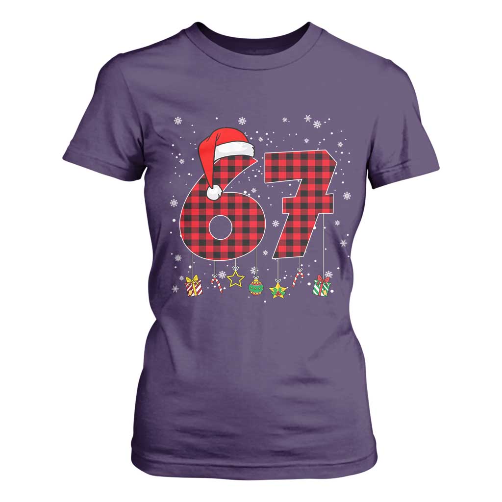 67 Christmas T Shirt For Women Funny Six Seven 6 7 Meme Gen Alpha Slang TS10 Purple Print Your Wear