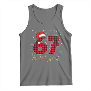 67 Christmas Tank Top Funny Six Seven 6 7 Meme Gen Alpha Slang TS10 Black Heather Print Your Wear