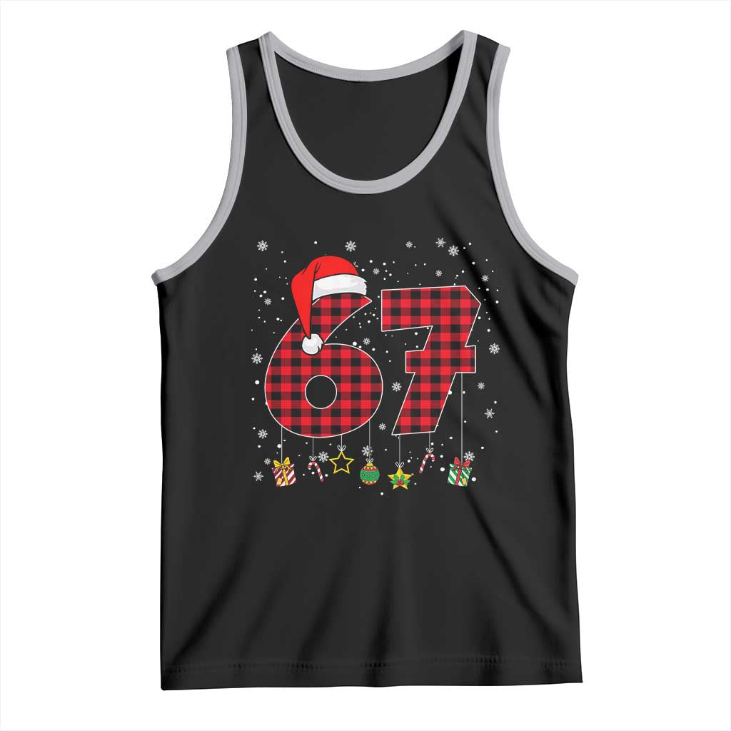 67 Christmas Tank Top Funny Six Seven 6 7 Meme Gen Alpha Slang TS10 Black Athletic Heather Print Your Wear