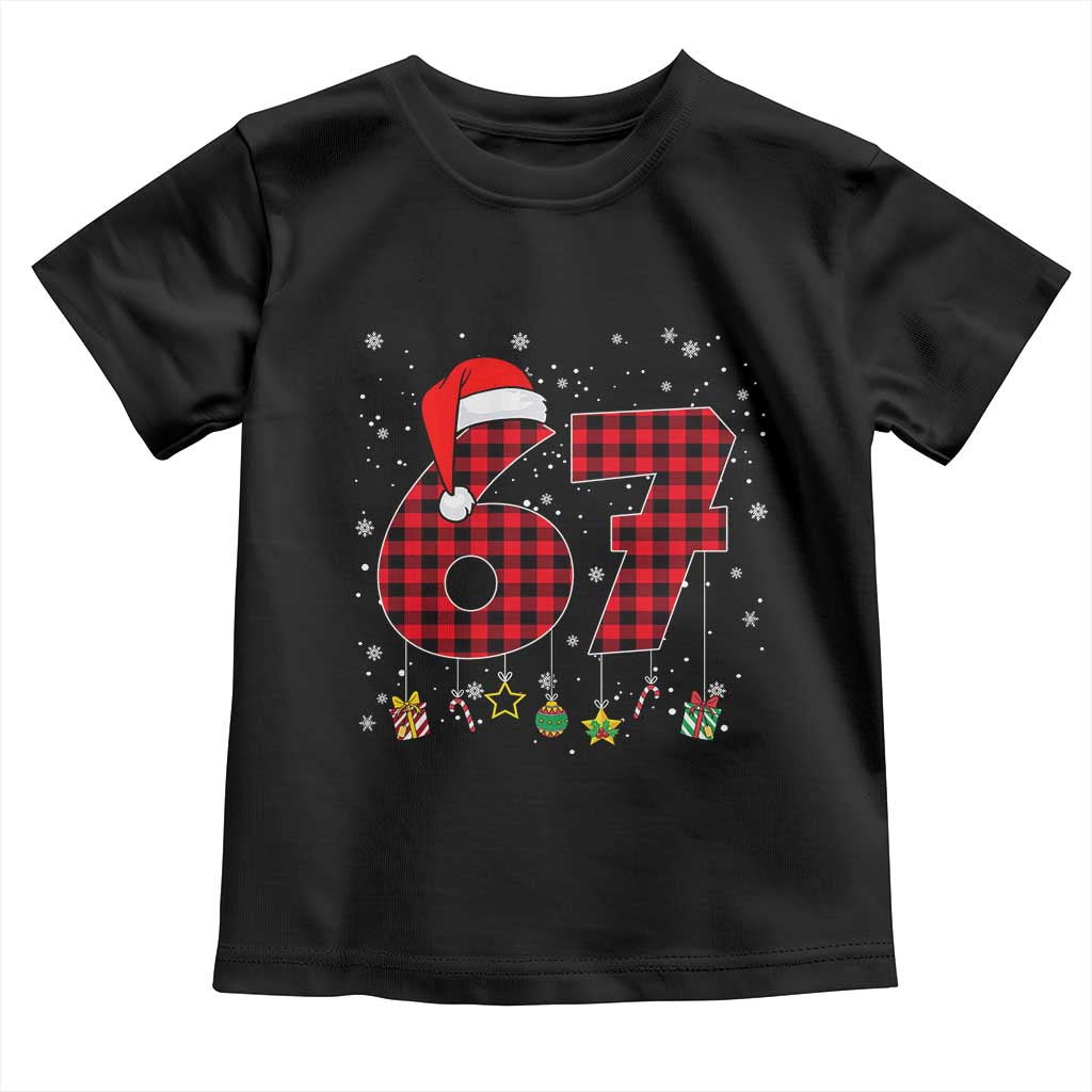 67 Christmas Toddler T Shirt Funny Six Seven 6 7 Meme Gen Alpha Slang TS10 Black Print Your Wear