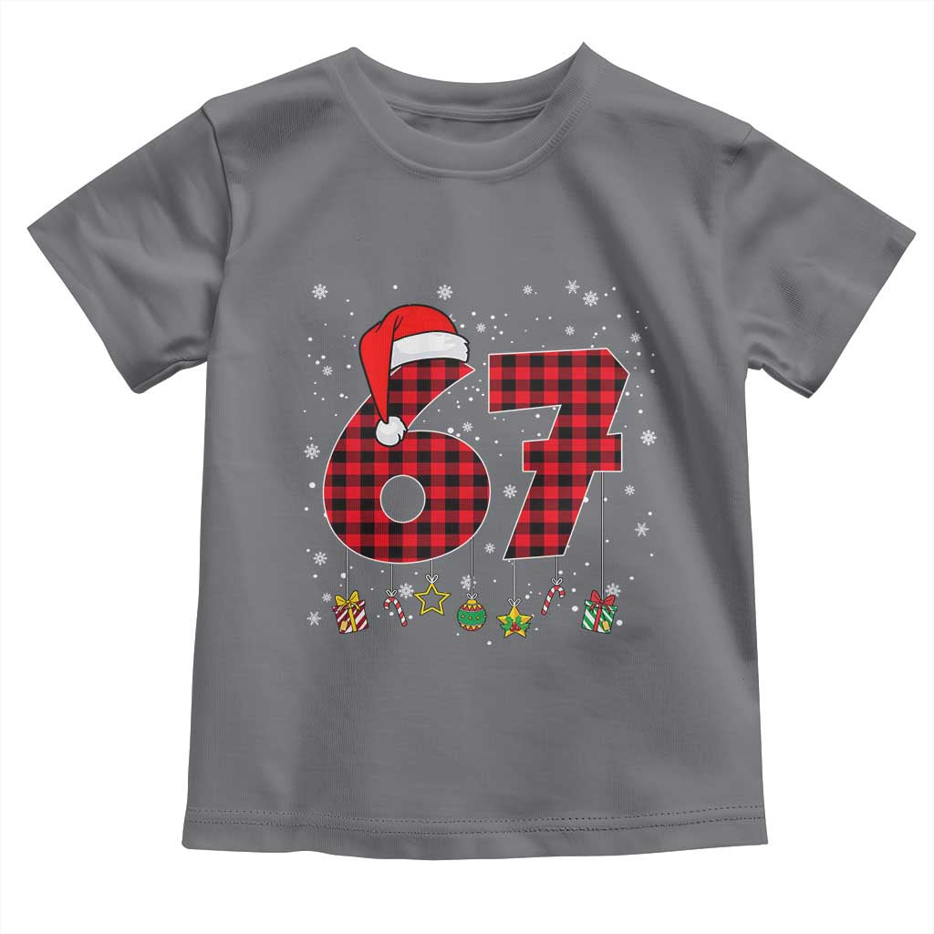 67 Christmas Toddler T Shirt Funny Six Seven 6 7 Meme Gen Alpha Slang TS10 Charcoal Print Your Wear