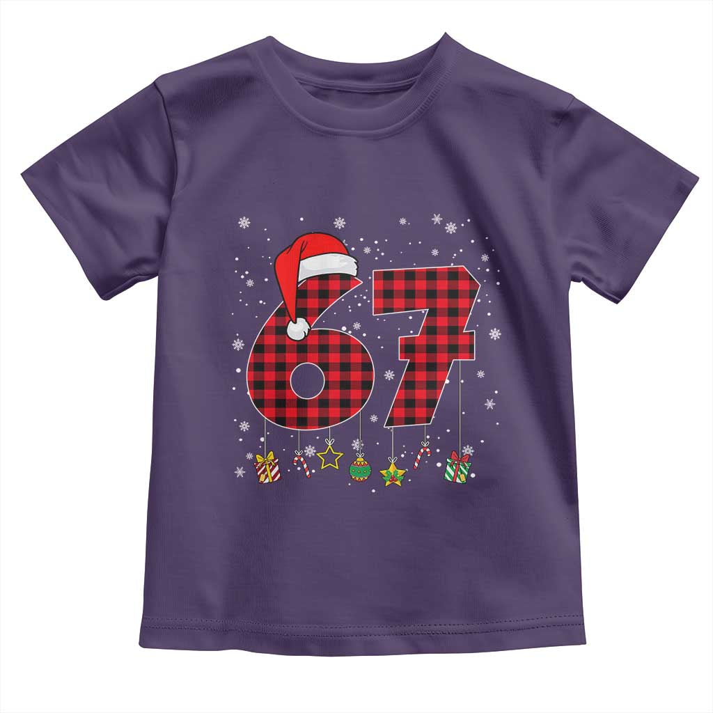67 Christmas Toddler T Shirt Funny Six Seven 6 7 Meme Gen Alpha Slang TS10 Purple Print Your Wear