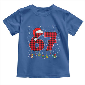 67 Christmas Toddler T Shirt Funny Six Seven 6 7 Meme Gen Alpha Slang TS10 Royal Blue Print Your Wear