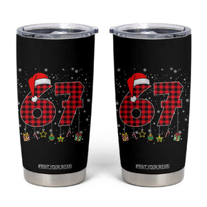 67 Christmas Tumbler Cup Funny Six Seven 6 7 Meme Gen Alpha Slang TS10 Black Print Your Wear